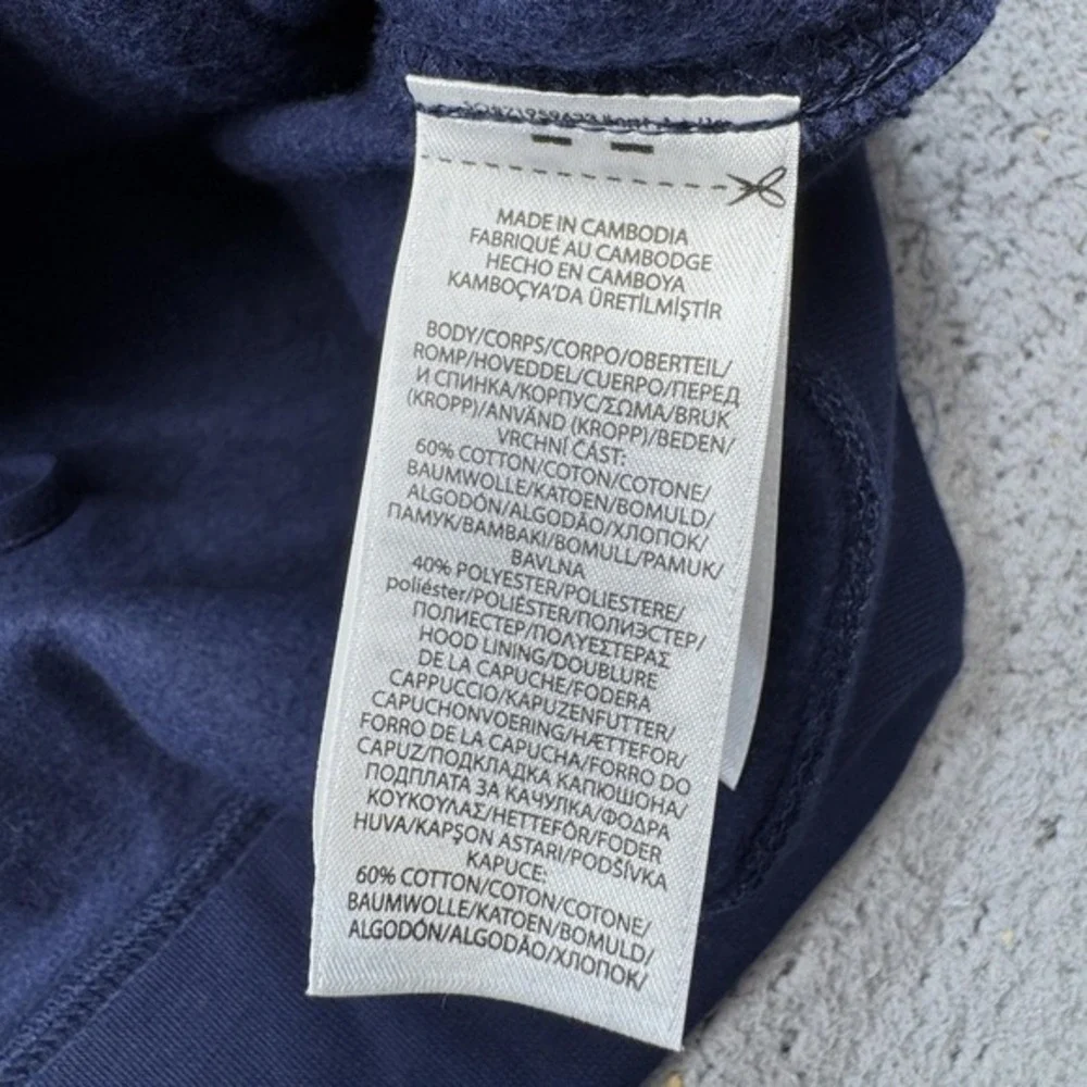 Polo Ralph Lauren Hoodie Mens‎ Big 2X Blue Triple Pony Graphic Trifecta Pockets